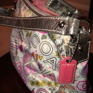 Coach bag small and dainty silver design